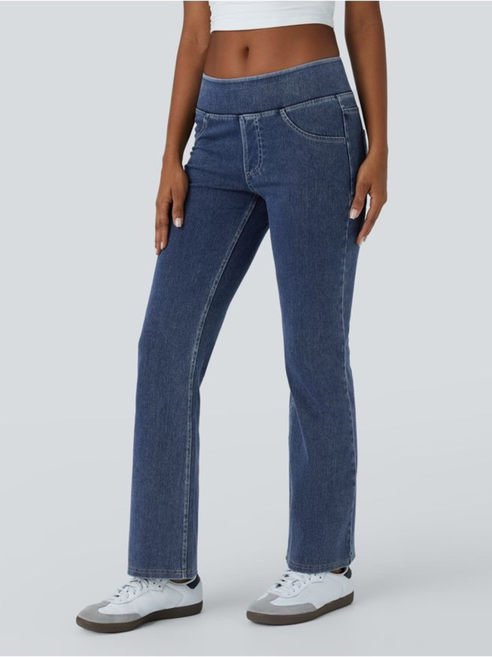 Halara Flex Low Rise Pockets Casual Bootcut Jeans Size Large